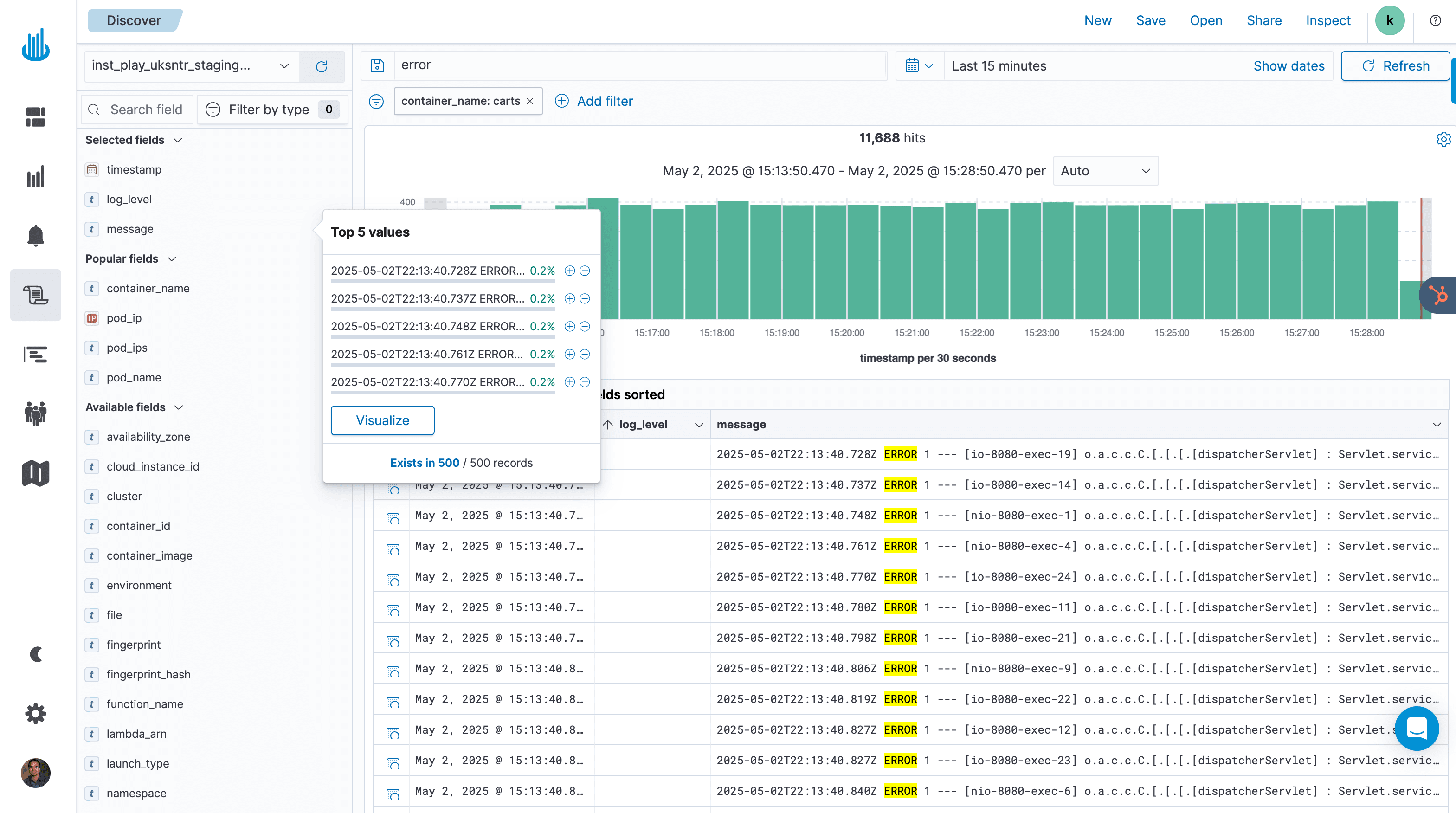 Oodle Logs Demo